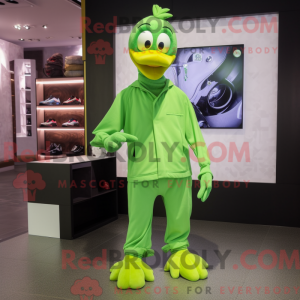 Lime Green Swan maskot...