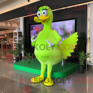 Postava maskota Lime Green...