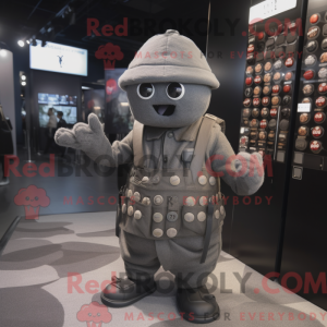 Gray Grenade mascot costume...