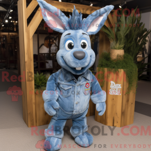 Blue Donkey mascot costume...