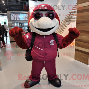 Maroon Ray mascottekostuum...