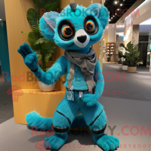 Turquoise Lemur mascot...