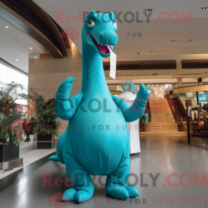 Turkis Diplodocus maskot...