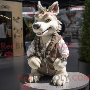 Beige Chupacabra maskot...