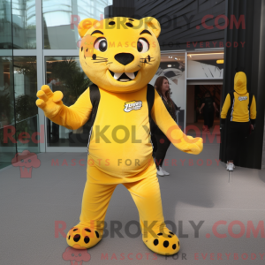 Yellow Jaguar mascot...