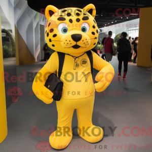 Yellow Jaguar mascot...