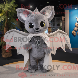 Silver Bat mascot costume...