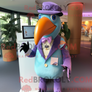 Lavendel Toucan maskot...