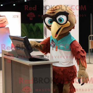 Brown Macaw mascot costume...
