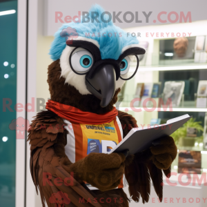 Brown Macaw mascot costume...