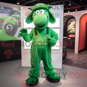 Green Sheep mascot costume...