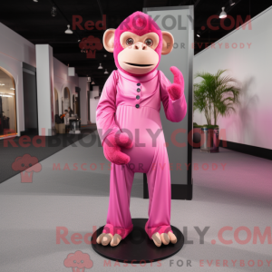 Pink chimpanse maskot...