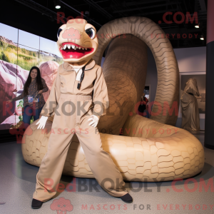 Tan Titanoboa mascot...