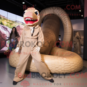 Tan Titanoboa maskot...