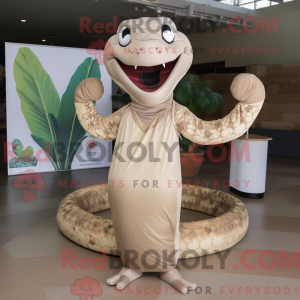 Tan Titanoboa mascot...