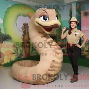 Tan Titanoboa mascot...