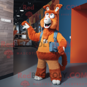Rust Llama mascot costume...