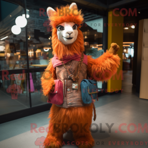 Rust Llama mascot costume...