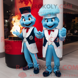 Sky Blue Fire Eater maskot...