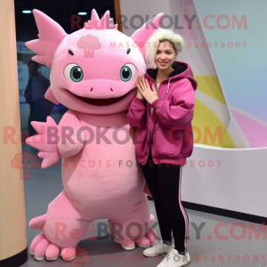 Pink Axolotls mascot...