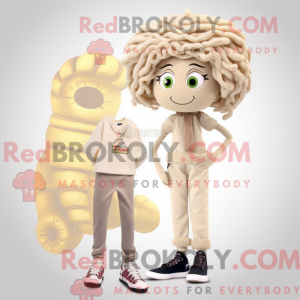 Beige Medusa mascot costume...