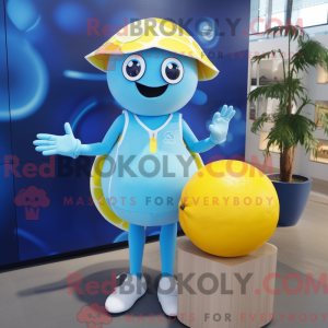 Blue Lemon-mascottekostuum...