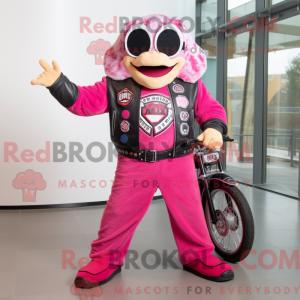 Rosa Pizza-maskotdraktfigur...