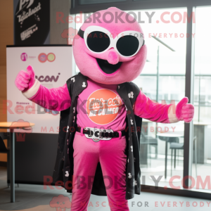 Pink Pizza mascot costume...