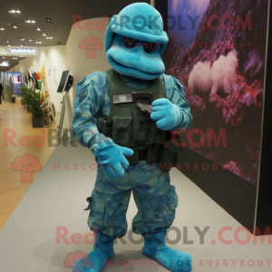 Cyan Marine Recon mascot...