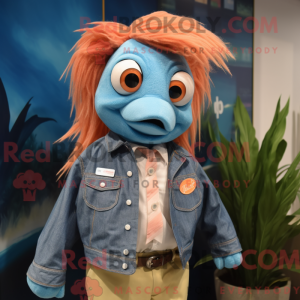 Peach Betta Fish mascot...
