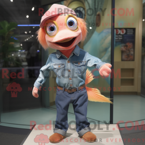 Peach Betta Fish mascot...