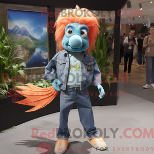 Peach Betta Fish mascot...