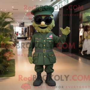 Forest Green Soldier mascot...