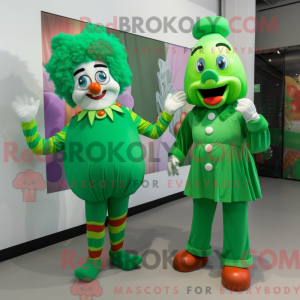 Grøn klovne maskot kostume...