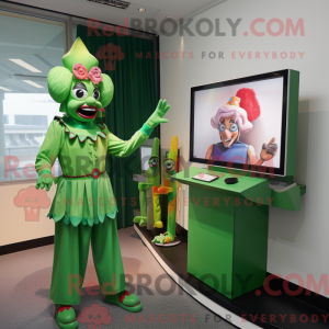 Grøn klovne maskot kostume...