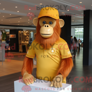 Guld Orangutang maskot...