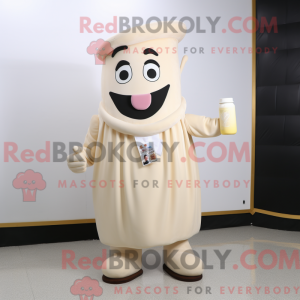 Beige Bottle Of Milk mascot...