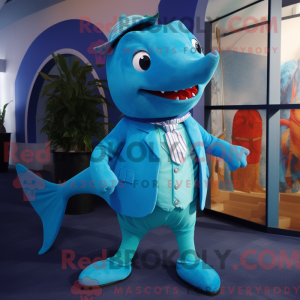 Turkis sværdfisk maskot...