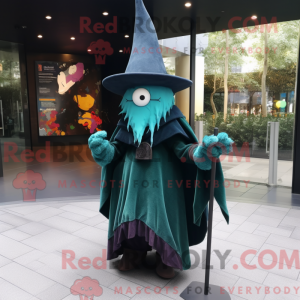 Teal Witch S Hat máscara de...