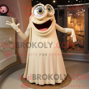 Beige Cyclops maskot...