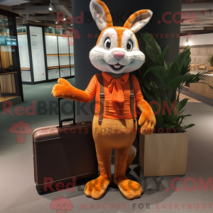 Orange Wild Rabbit maskot...