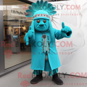 Turquoise Chief mascot...