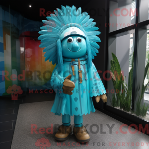 Turquoise Chief mascot...