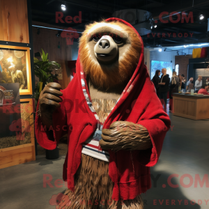 Red Giant Sloth mascot...