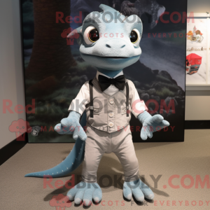 Gray Geckos mascot costume...