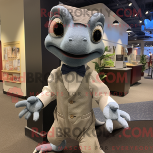 Gray Geckos mascot costume...