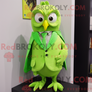 Lime Green Owl maskot...