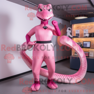 Pink Python mascot costume...