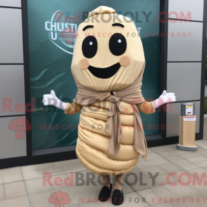 Tan Croissant mascot...