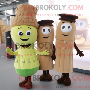 Brun selleri maskot kostume...